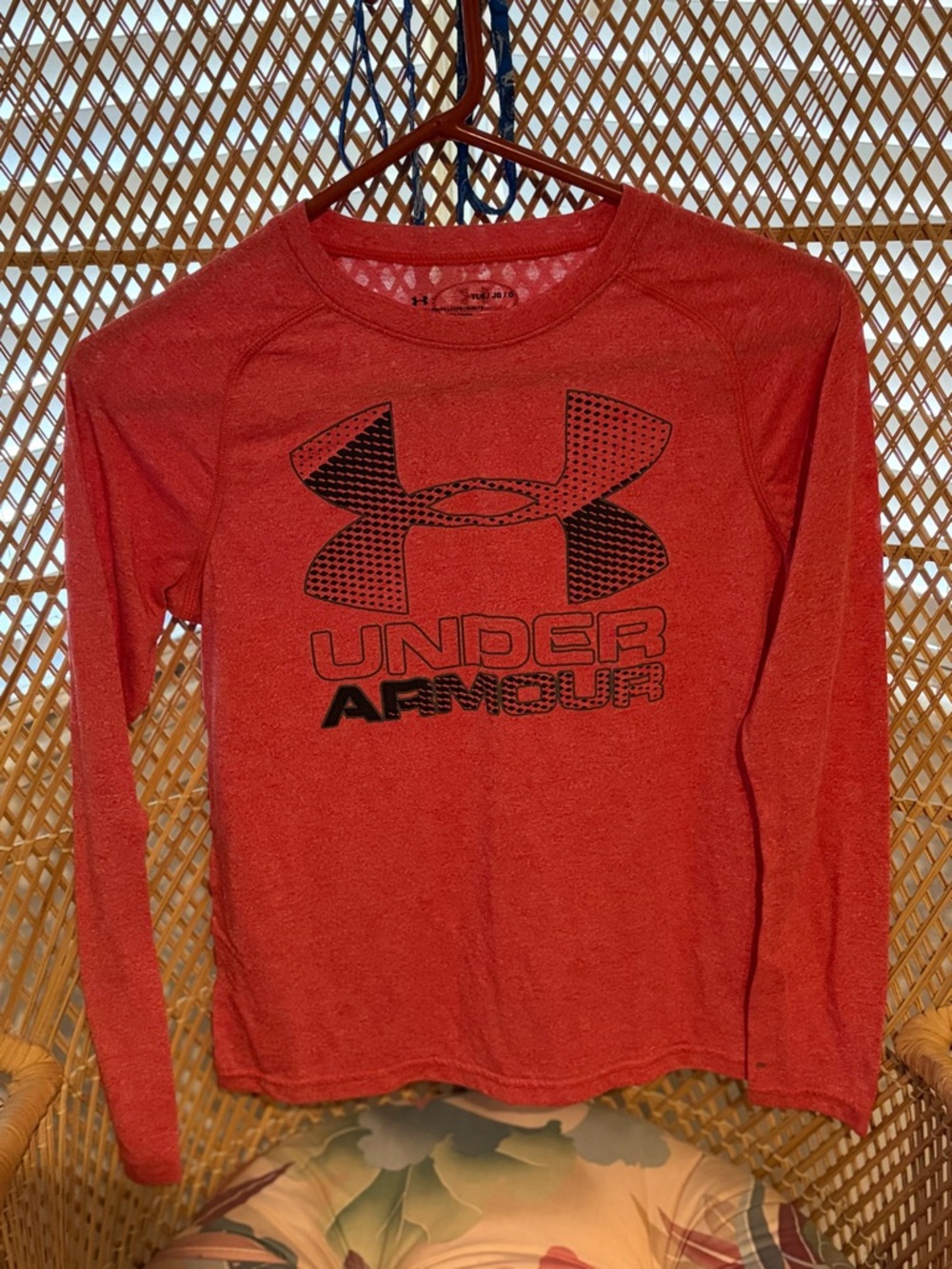 Under Armour Red and Electric Blue Long Sleeve Performance Tees